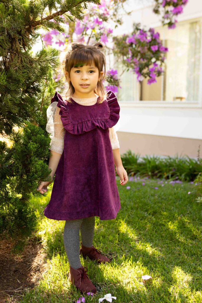 VESTIDO FLOSSY VELUDO ROXO