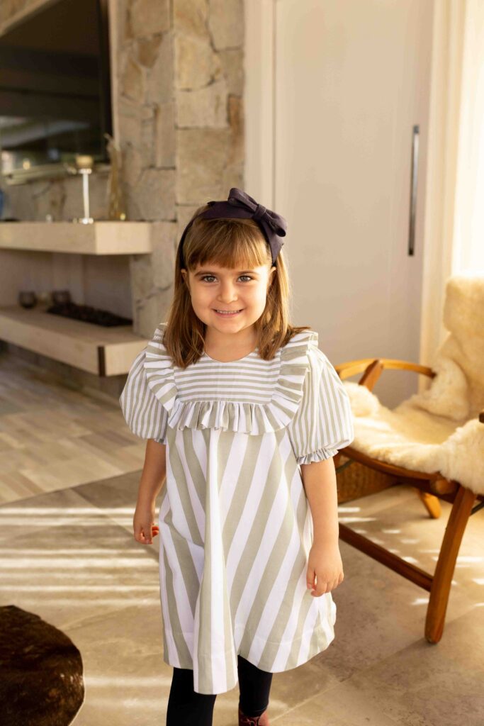 Vestido Flossy Listrado Verde