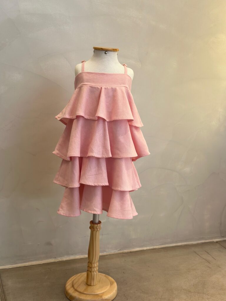 VESTIDO CAMADAS ROSA