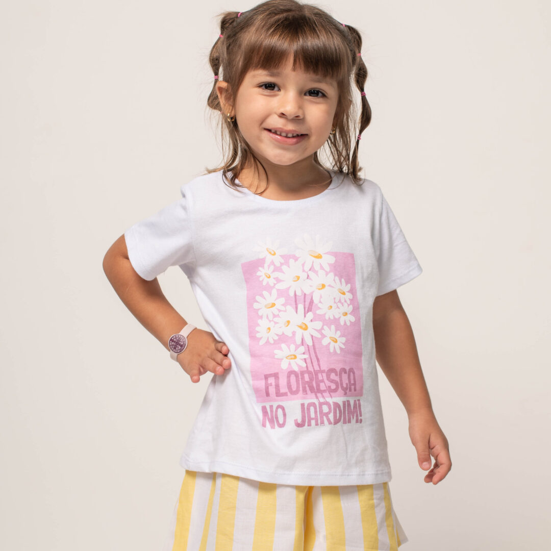 T-SHIRT FLOREÇA NO JARDIM - COLEÇÃO JARDIM
