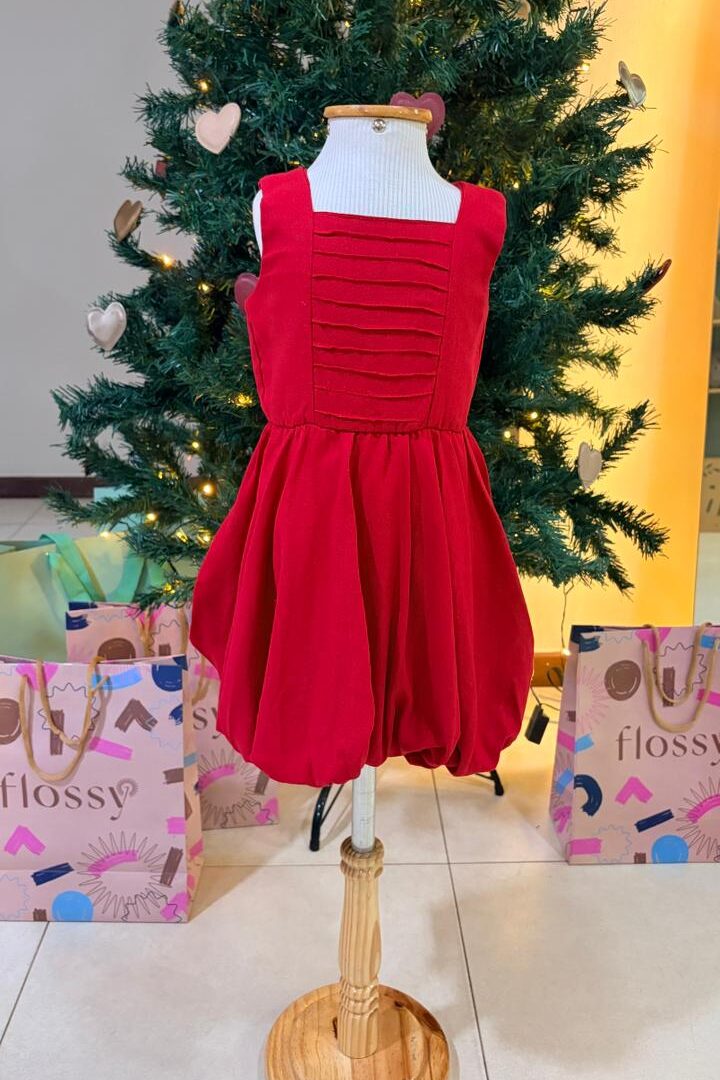 VESTIDO BALONE VERMELHO NATAL