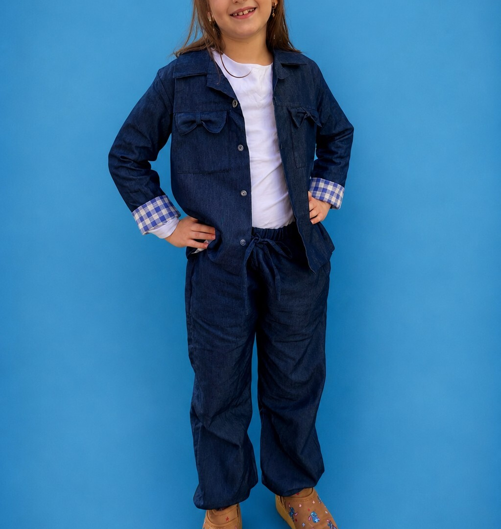 BLAZER JEANS - XADREZ ROXO COLEÇÃO WINTER WONDERLAND
