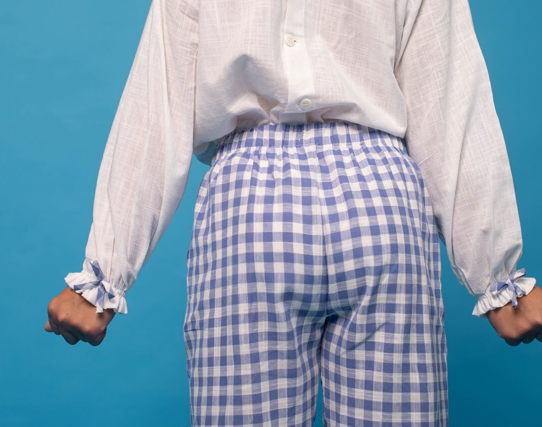 CALÇA XADREZ ROXA COLEÇÃO WINTER WONDERLAND