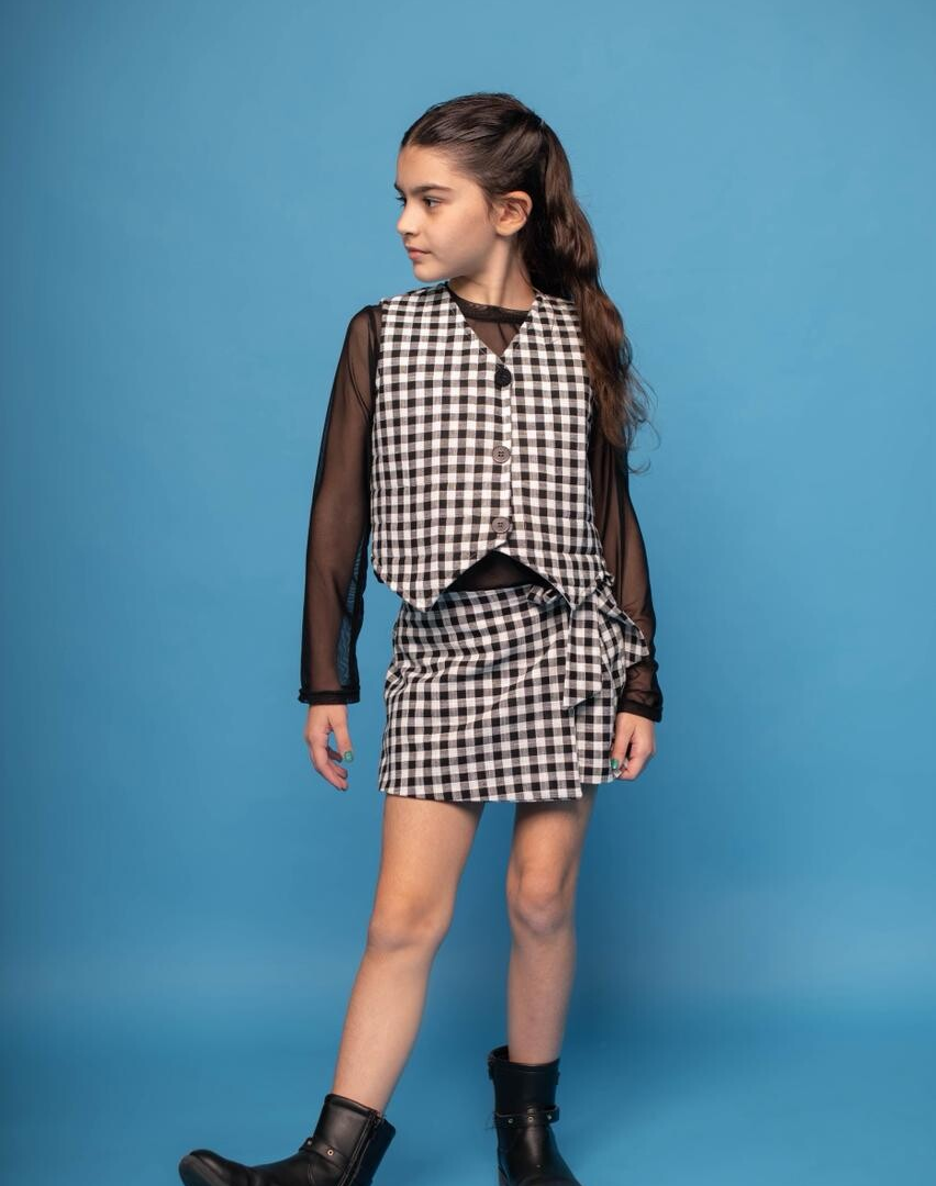 SHORT SAIA XADREZ COLEÇÃO WINTER WONDERLAND
