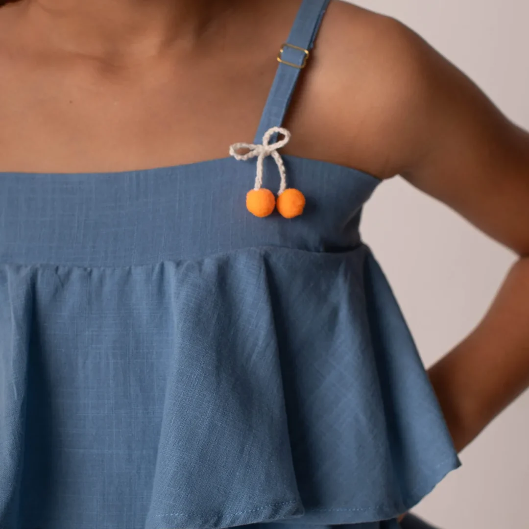 VESTIDO CAMADAS AZUL - COLEÇÃO PATISSERIE